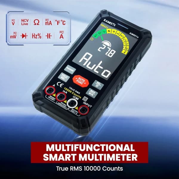 Digital multimeter, smartläge, flera mätfunktioner,svart