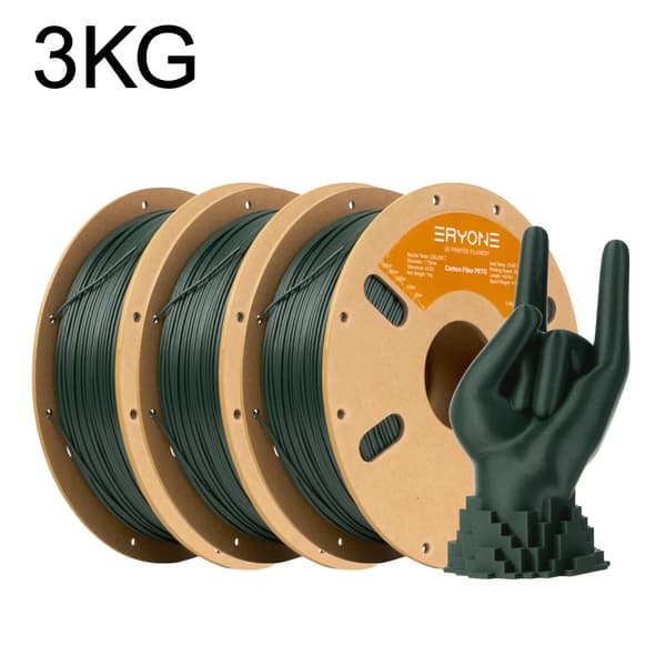 3D-printer filament, kulfiber materiale, 320 meter længde,PETG-CF Olivengrøn