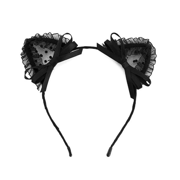 Katteører Hovedbånd, Lace Materiale, Behagelig Pasform,5