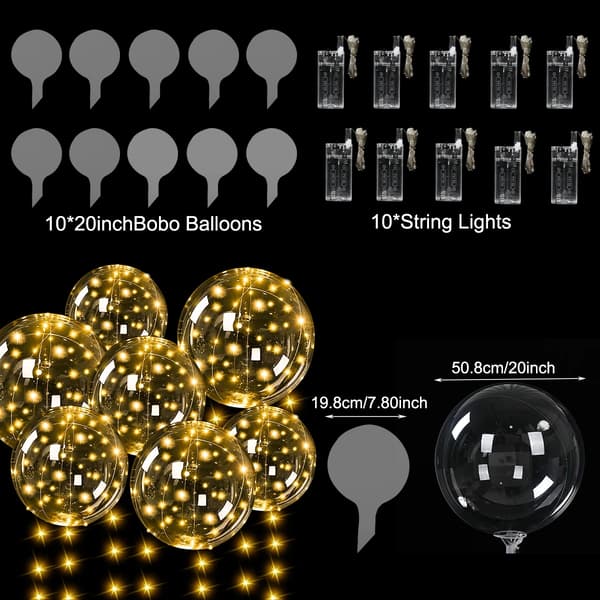 LED Balloner, Selvlysende, Perfekte til Fejringer,20inch, stil 2