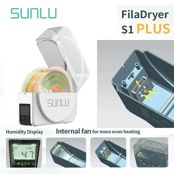 S1 PLUS Torkbox, Ökad Intern Fläkt för Snabb Torkning, 2-tums LCD-display,EU PLUG, S1 PLUS Torkbox WT
