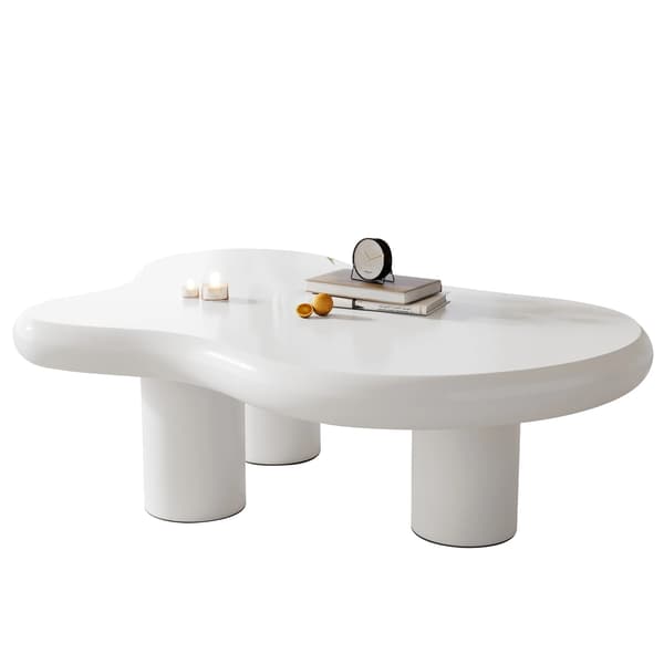 Kaffebord, Modern MDF-design, Lätt och Mångsidig,VIT