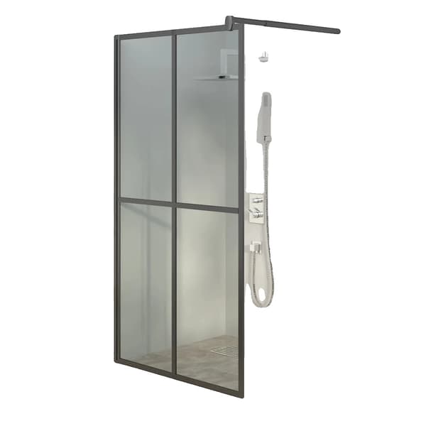 Duschskärm, Härdat Glasdesign, Lätt Montering,armégrön