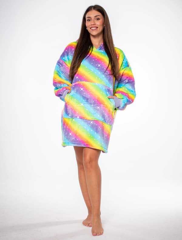 Sweatshirt Tæppe, Oversized Design, Varmt og Behageligt,MULTI