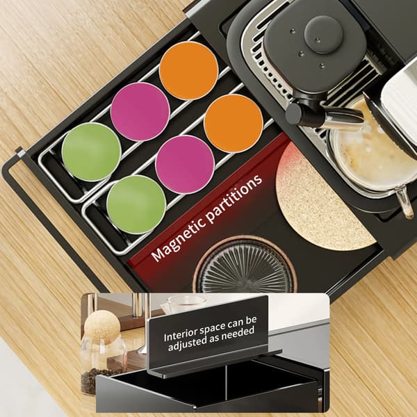 Kaffekapsel Organizer, Pladsbesparende Design, Moderne Æstetik,1 stk