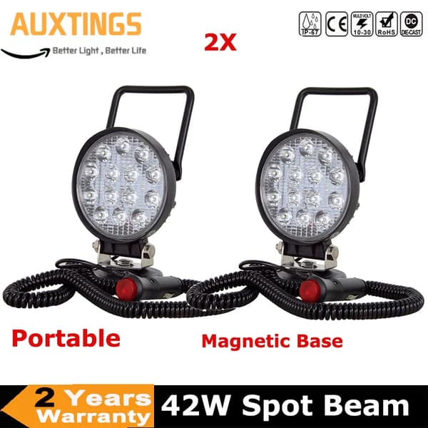 Arbejdslampe, Alsidig Belysning, Holdbart Design,2PCS Spot Beam