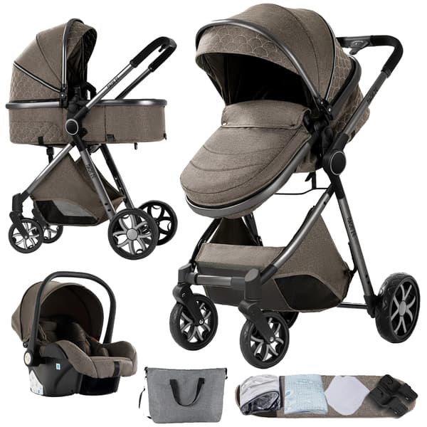 Bärsele för spädbarn, 3-i-1 mångsidighet, lättviktsdesign,Mocha Brown