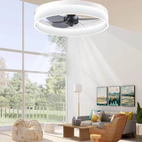 Takfläktlampa, Modern Design, Tyst Drift,VIT