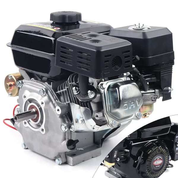 Gasmotor, 7,5HK Effekt, Elektrisk Start,sort