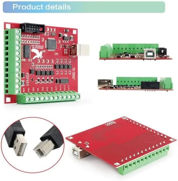 CNC Rörelsekontroller, 4 Axlar Stöd, 100KHz Frekvens, CE Certifierad, PCB Material, Dimensioner 7.5 x 5.5 cm