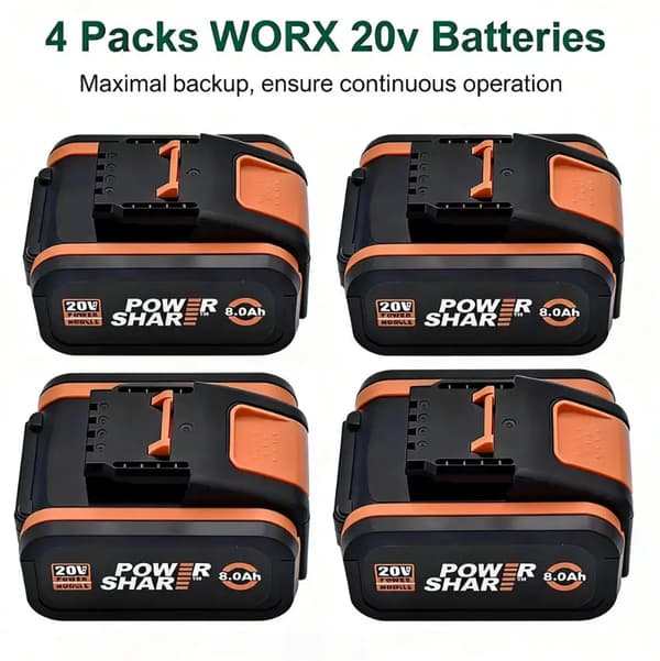 Batteribyte, 20V, 8000mAh kapacitet,20V 8.0Ah X 4