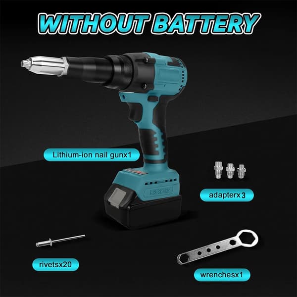 Nittepistol, Trådløs Design, Høj Ydelse,Ingen batteri