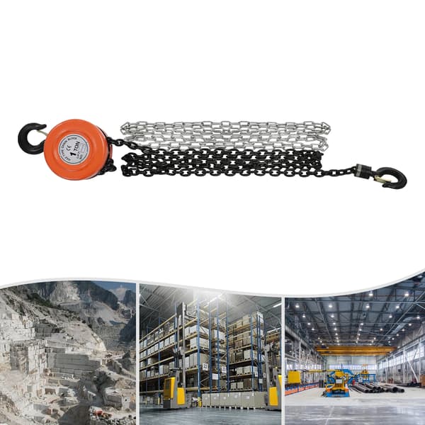 Handkedja, 1T lyftkapacitet, 2,9m höjd,Orange