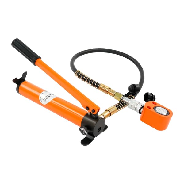 Hydraulisk Ramjack, 10 Tons Lastkapacitet, Manuell Pump,Orange