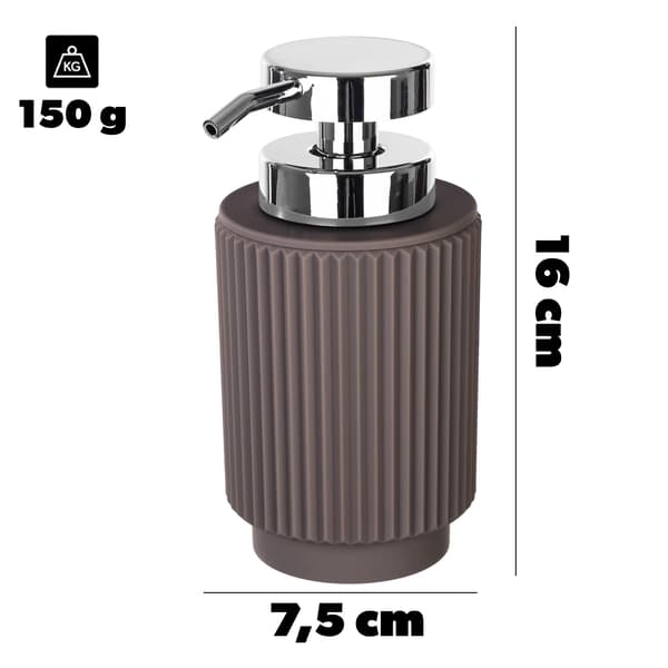 Flydende sæbedispenser, elegant design, holdbare materialer,Brun, 450 ml