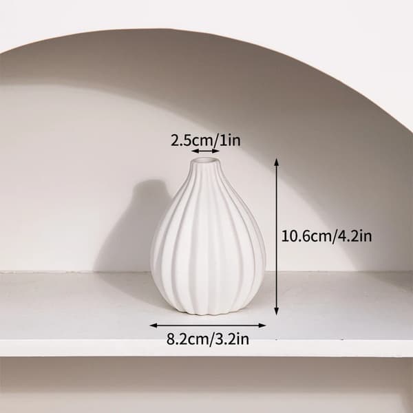 Keramisk Vas, Elegant Design, Hållbar Porslin,B5