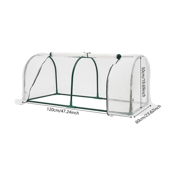 Drivhus, Højkvalitets PE, 4ft x 2ft x 5ft, Rivfast design, Vandtæt, Rustbestandig ramme