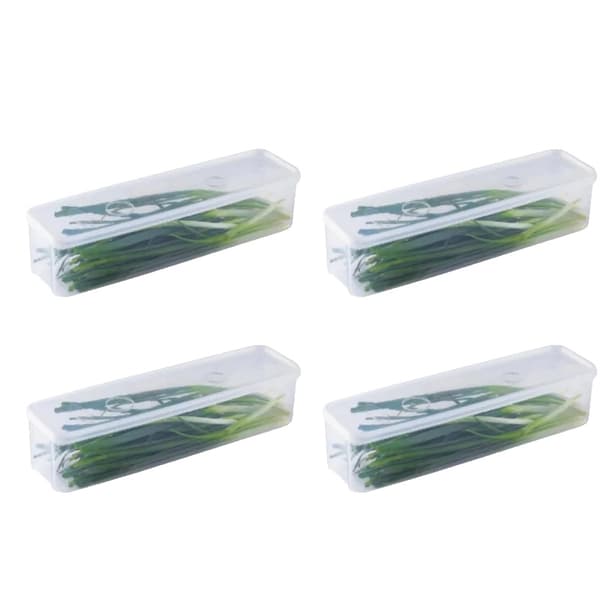 Kylskåpsförvaringslåda, Stapelbar Design, Miljövänligt Material,4PCS
