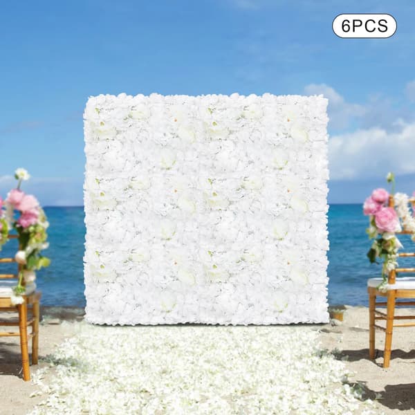 Kunstige Blomsterpaneler, Perfekte til Baggrunde, Alsidig Dekoration,HVID
