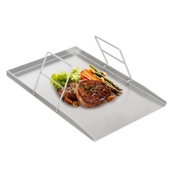 Grillplade, Holdbart Rustfrit Stål, Universel Kompatibilitet,Sølv