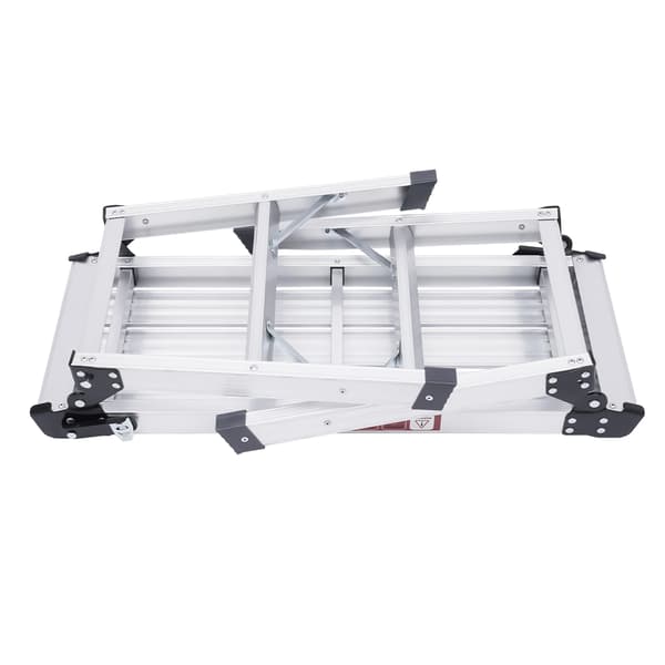 Trappestige, Foldbar, 150 kg Belastning,Sølv
