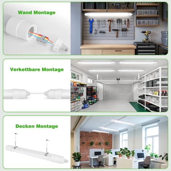 LED Loftlampe, Vandtæt, Sammenkoblingsdesign,Nej, 90cm, 30w