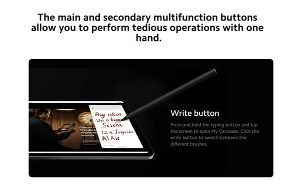Smart Pen, Bluetooth-anslutning, Hög tryckkänslighet,Vit