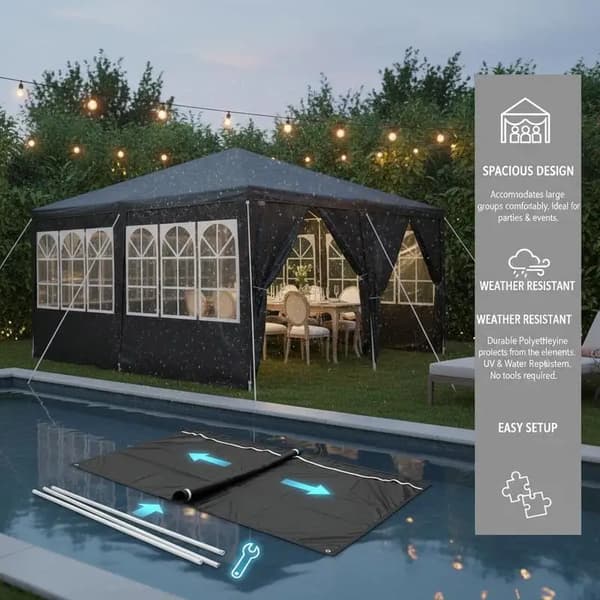 Vandringstält, Rymlig Design, Hållbara Material,grå