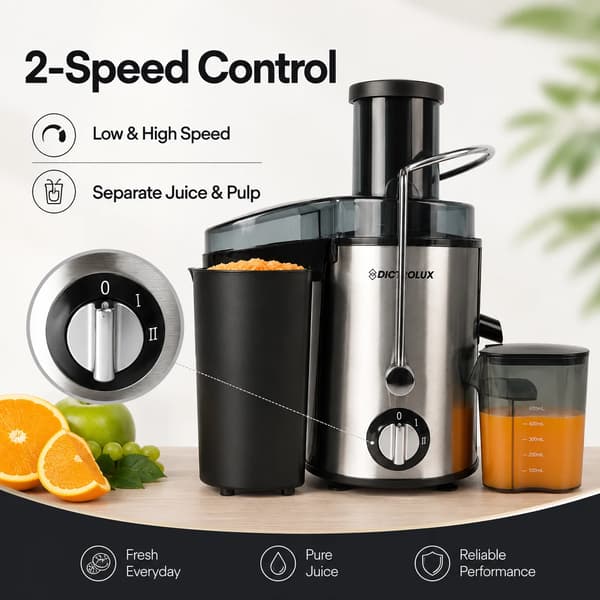Juicer, 500 Watt, 2-hastighetsdrift,set A