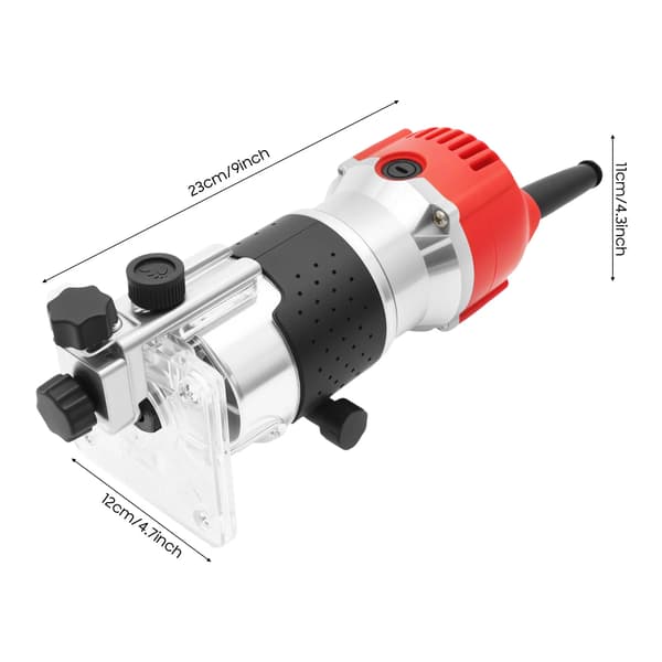 Tømrerfræser, 800W Motor, Høj Effektivitet,Sølv