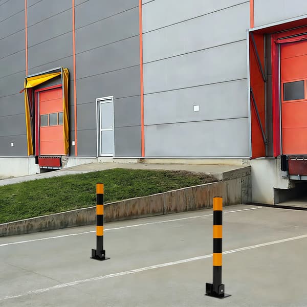 Parkeringspæle, Refleksstribe, Holdbart Design,sort