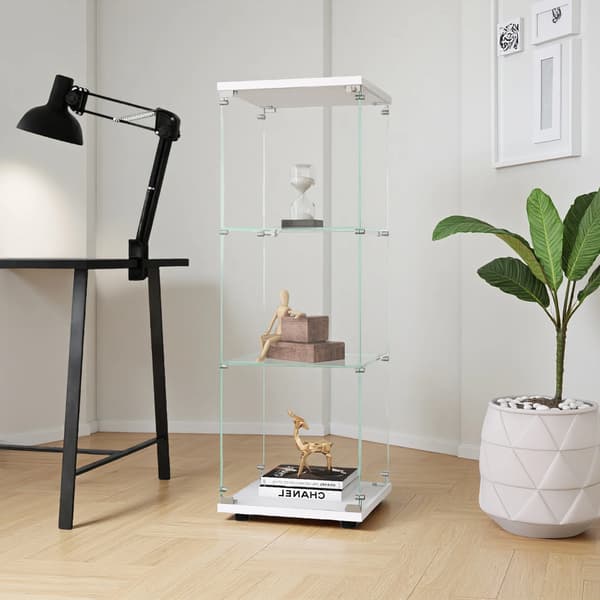 Dekorativ Hylla, Glasmaterial, Modern Design,Vit