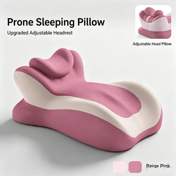 Vinkelpude, Ergonomisk Støtte, Åndbart Materiale,opgradering Pink
