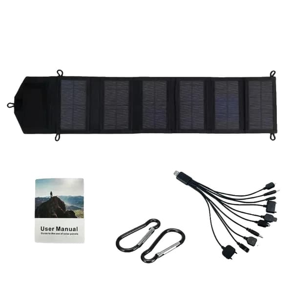 Solpanel, Bærbart Design, Hurtig Opladningskapacitet,6 Fold