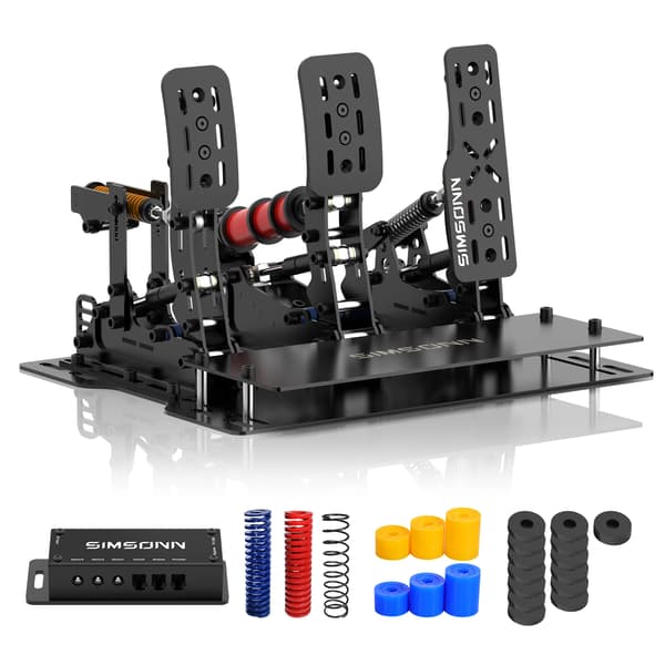 Sim Racing Simulator Pedaler, PC Kompatibilitet, USB 3.0 Forbindelse,Plus X Sort H 3-3-1