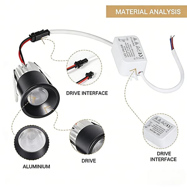 LED Spotlights, Energisparande, Mångsidig Installation,2800-3000K, 10ST