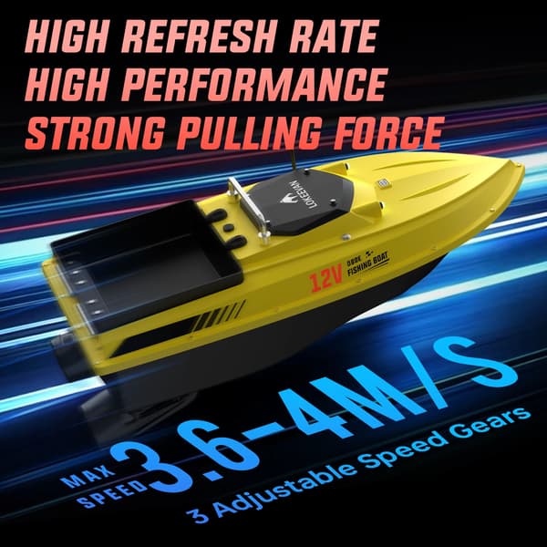 Baitbåd, GPS-positionering, integreret sonarfunktion,Med Sonar Temp/Dybde