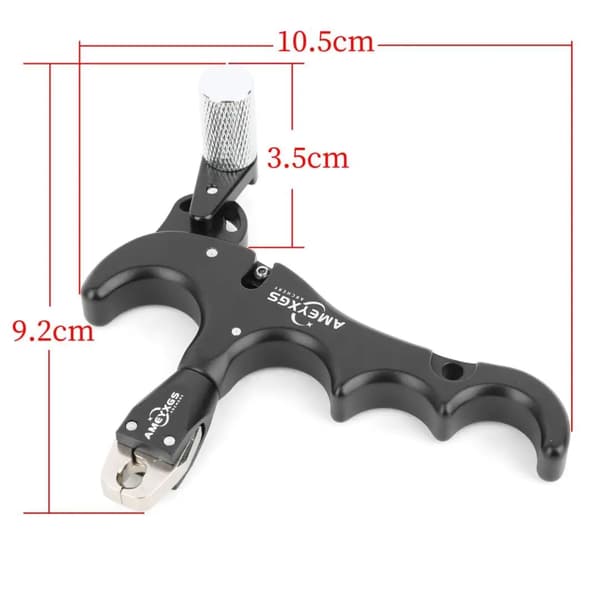 Bueskydning Udgivelseshjælp, 4-Finger Mekanisme, 360° Drejetrigger,sort