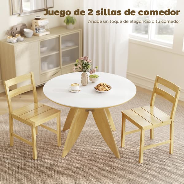 Spisestole, Bambuskonstruktion, Pladsbesparende Design,Farve