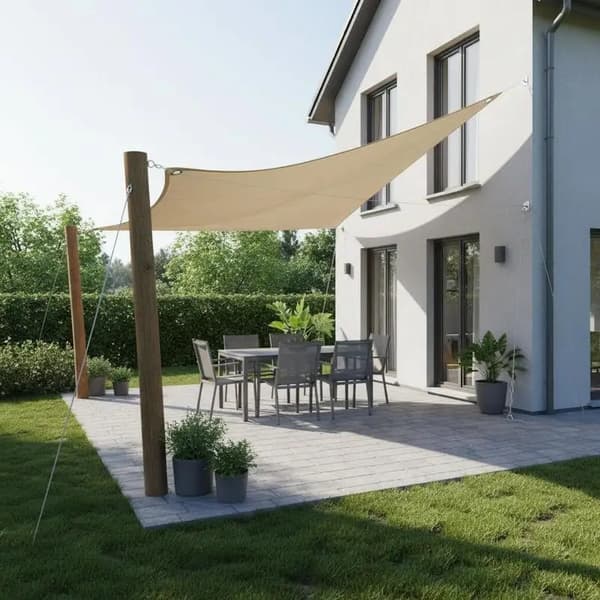 Skyggesejl Tilbehør, Rustfrit Stål Materiale, Justerbare Spændere,Sølv