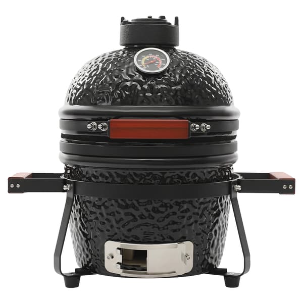 BBQ Kulgrill, Bærbar Design, Inkluderer Termometer,sort
