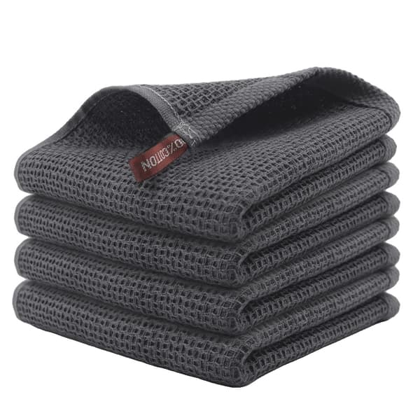 Bomullshanddukar, Hållbar Bivaxdesign, Superabsorberande,Grå, 4st-c