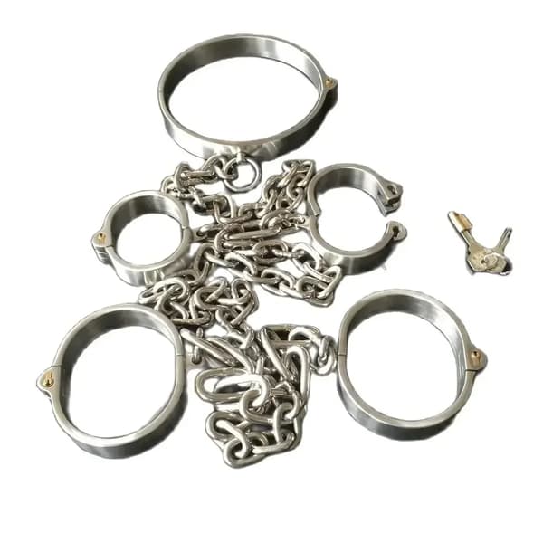 Bondage Enhed, Holdbar Rustfrit Stål, Justerbar Pasform,Mand Størrelse