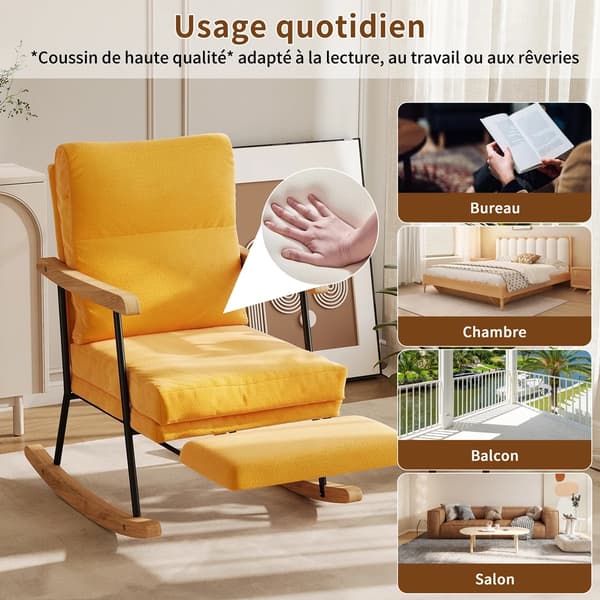 Lænestol, Ergonomisk Design, Minimalistisk Æstetik,Gul