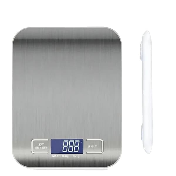 Digital köksvåg, hög precision, LED-display,Vit 5kg 1g