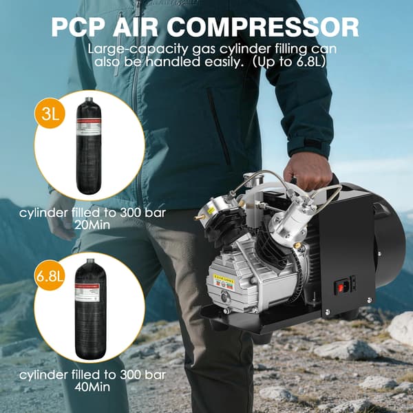 PCP Luftkompressor, 4500 psi Højtryk, Vandkølesystem,220V