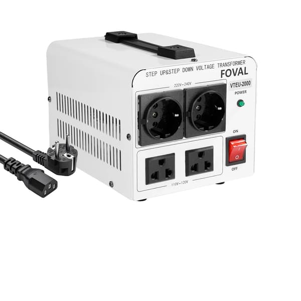 Spændingsomformer, Op- og Nedtrækningsfunktion, Høj Effektkapacitet,110V-220V, 2000VA-2EU-2US