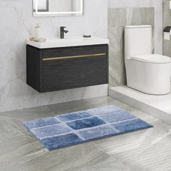 Badrumsmatta, Superabsorberande, Halkfri Design, Blå