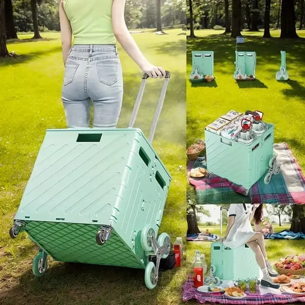 Dra vagn, Fällbar design, Hög bärkapacitet,Grön