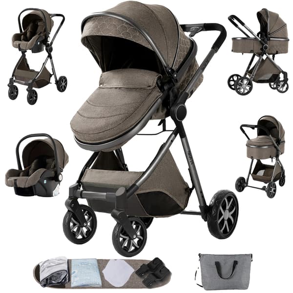 Bärsele för spädbarn, 3-i-1 mångsidighet, lättviktsdesign,Mocha Brown